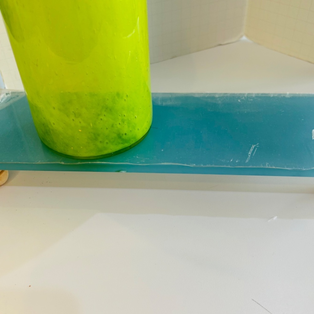 Turquoise/Aqua Color Glass Riser - Picture 3 of 3